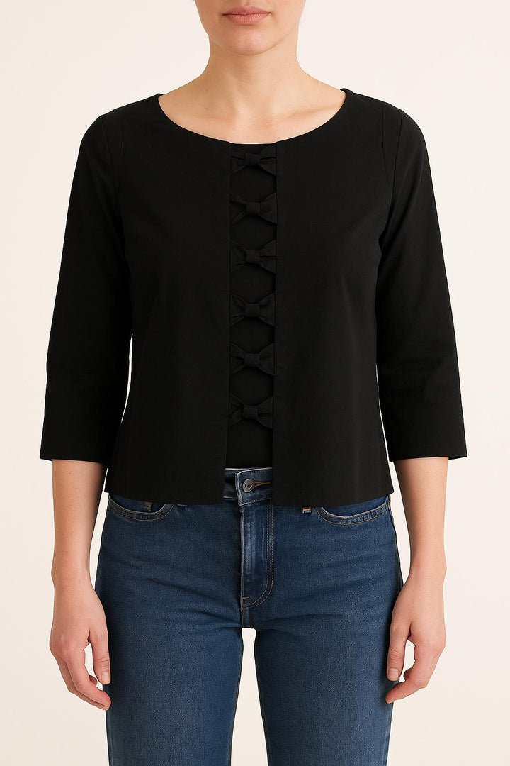 Blouse Noire - Taille S/36 de la marque Claudie Pierlot | PARAD61260 - Vendu par Paradigme - Image 1