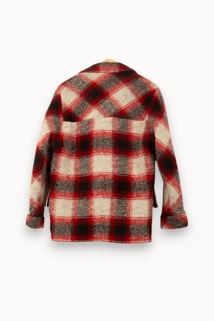 Veste À Carreaux Rouge et Noir - Taille S/36 de la marque Isabel Marant étoile | PARAD61261 - Vendu par Paradigme - Image 4