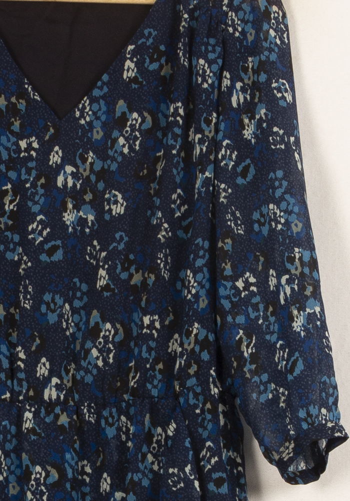 Robe Fleurie Bleue - Taille L/40 de la marque IKKS | PARAD61265 - Vendu par Paradigme - Image 3