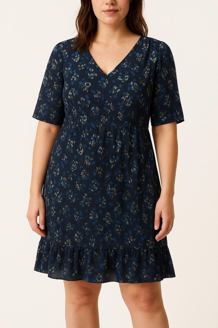 Robe Fleurie Bleue - Taille L/40 de la marque IKKS | PARAD61265 - Vendu par Paradigme - Image 1
