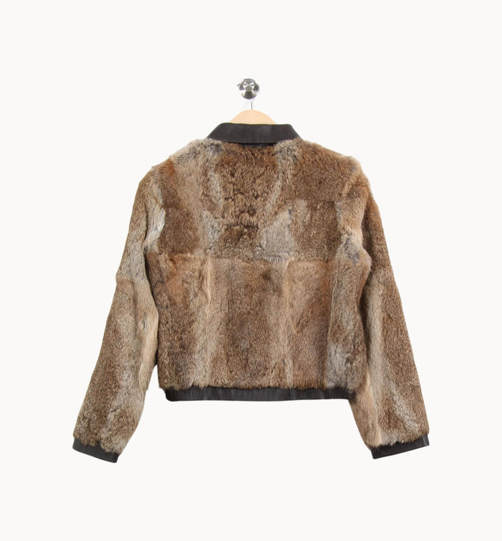 Veste Fourrure Marron - Taille S/36 de la marque Claudie Pierlot | PARAD61266 - Vendu par Paradigme - Image 4