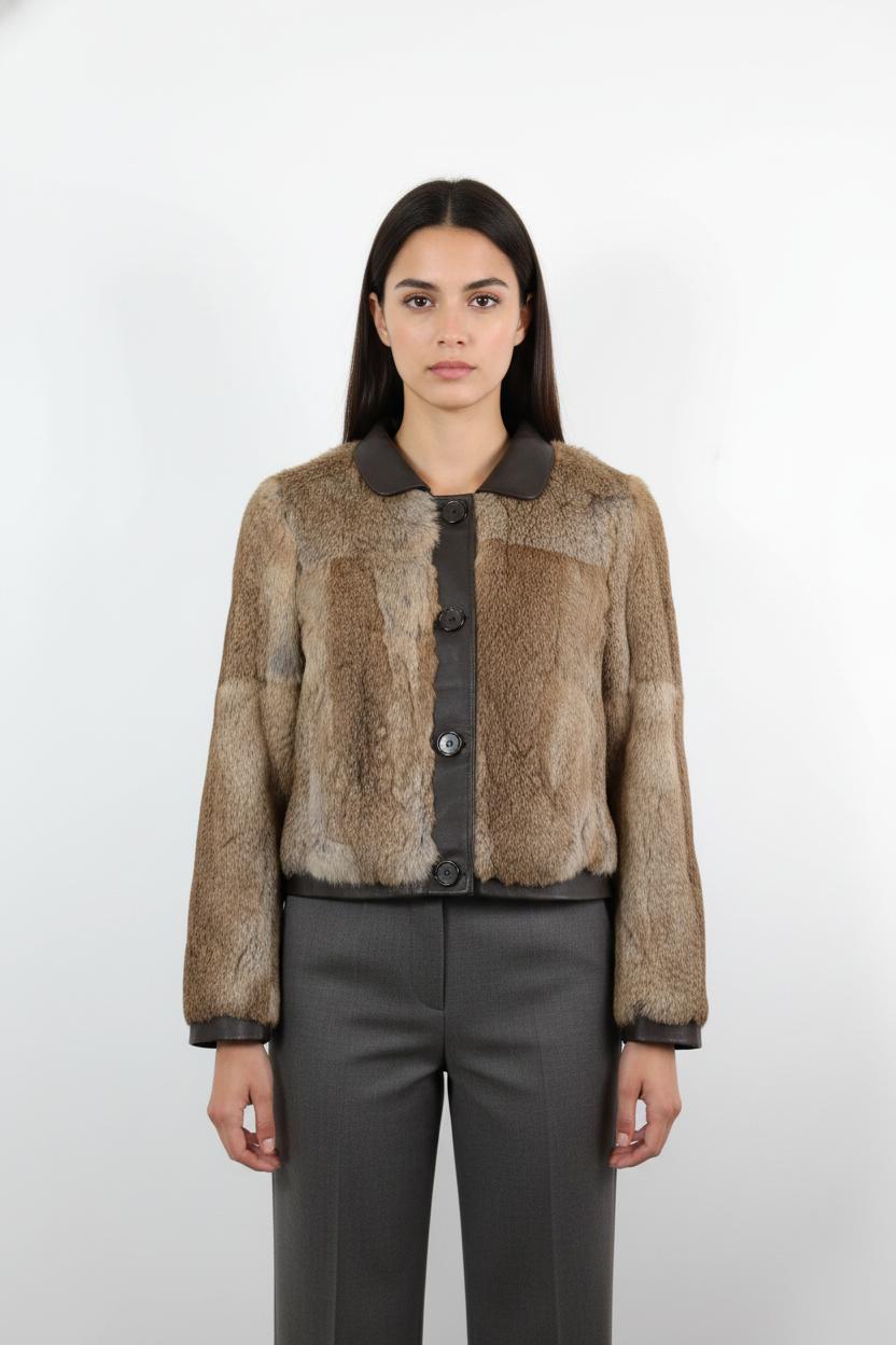 Veste Fourrure Marron - Taille S/36