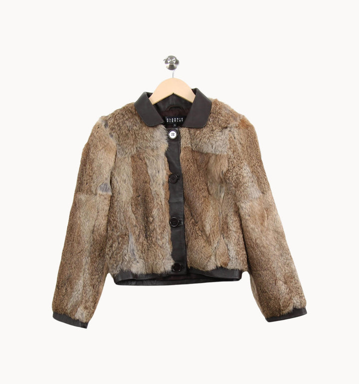 Veste Fourrure Marron - Taille S/36 de la marque Claudie Pierlot | PARAD61266 - Vendu par Paradigme - Image 2
