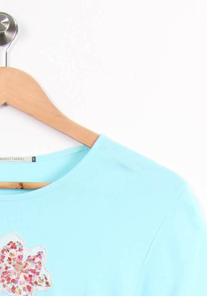 Tee-shirt Bleu - Taille L/40 de la marque Gerard Darel | PARAD61271 - Vendu par Paradigme - Image 3