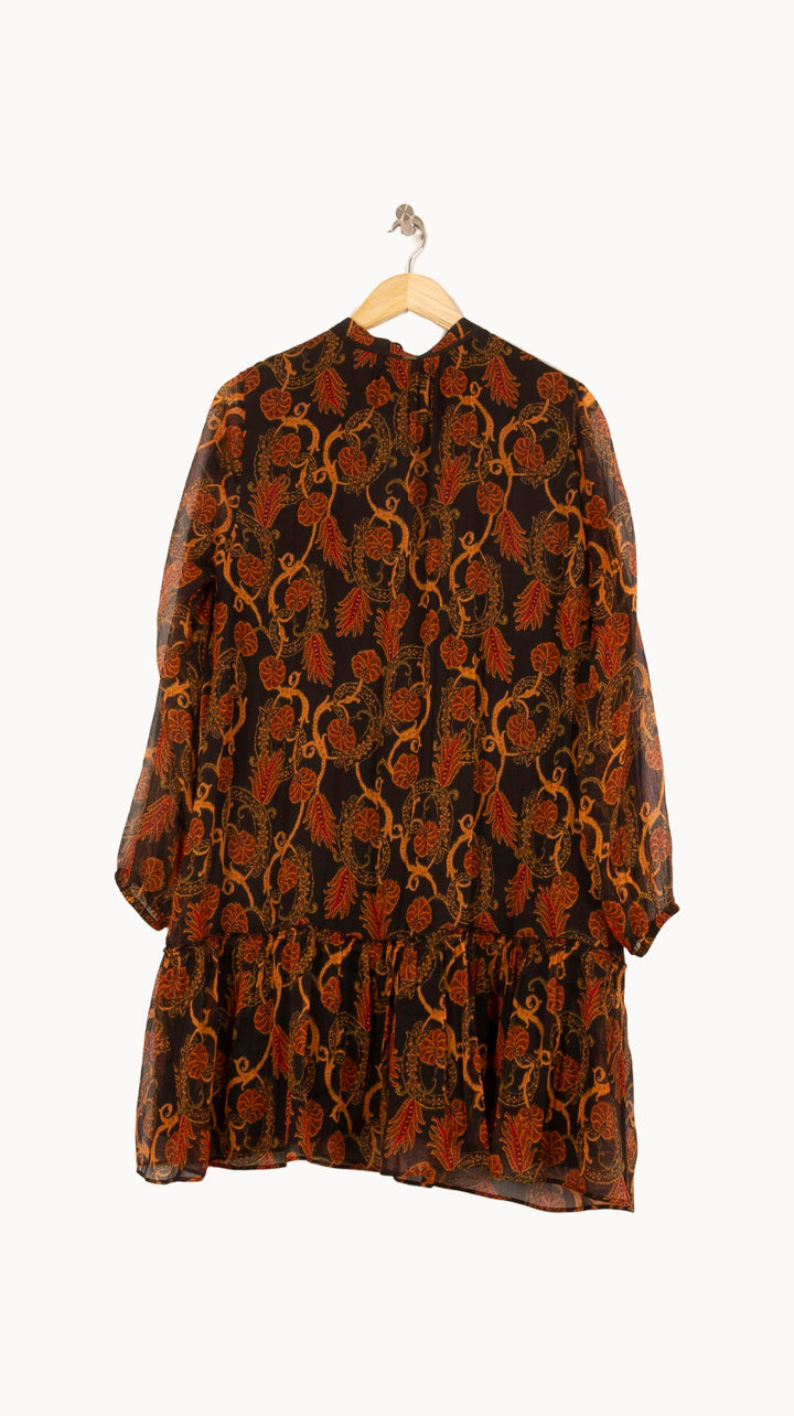 Robe Midi Noire et Orange - Taille XL/42 de la marque IKKS | PARAD61278 - Vendu par Paradigme - Image 4