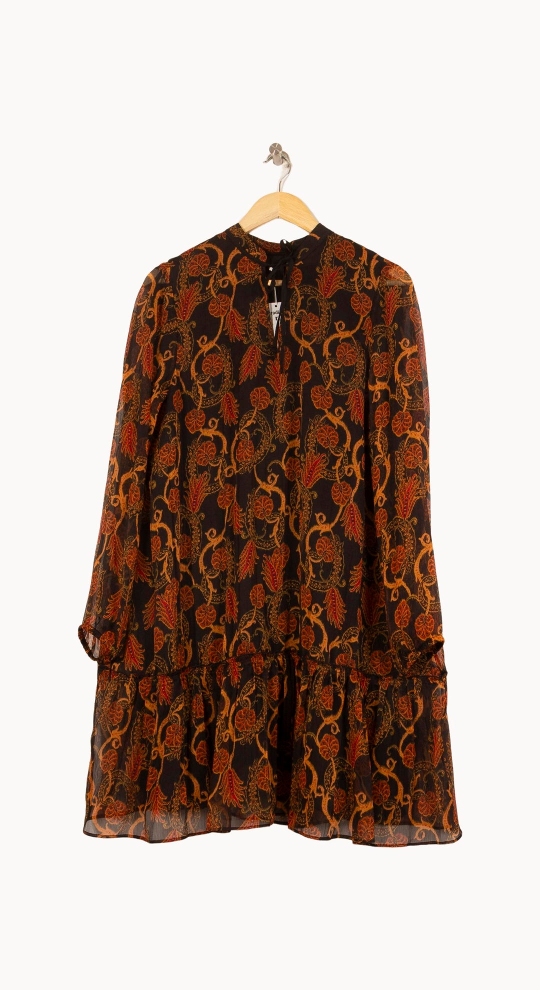 Robe Midi Noire et Orange - Taille XL/42 de la marque IKKS | PARAD61278 - Vendu par Paradigme - Image 2
