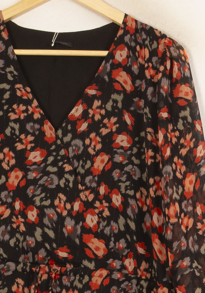 Robe Midi Noire et Rouge - Taille XL/42 de la marque IKKS | PARAD61279 - Vendu par Paradigme - Image 3