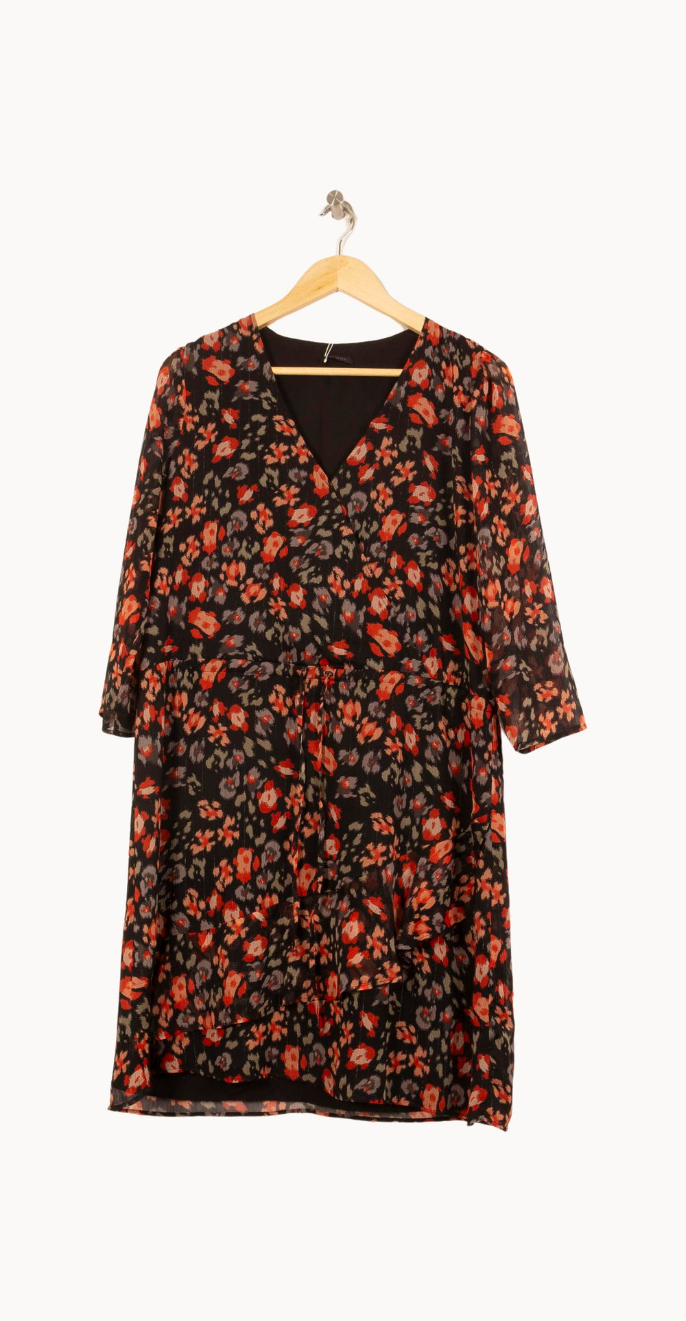 Robe Midi Noire et Rouge - Taille XL/42 de la marque IKKS | PARAD61279 - Vendu par Paradigme - Image 2