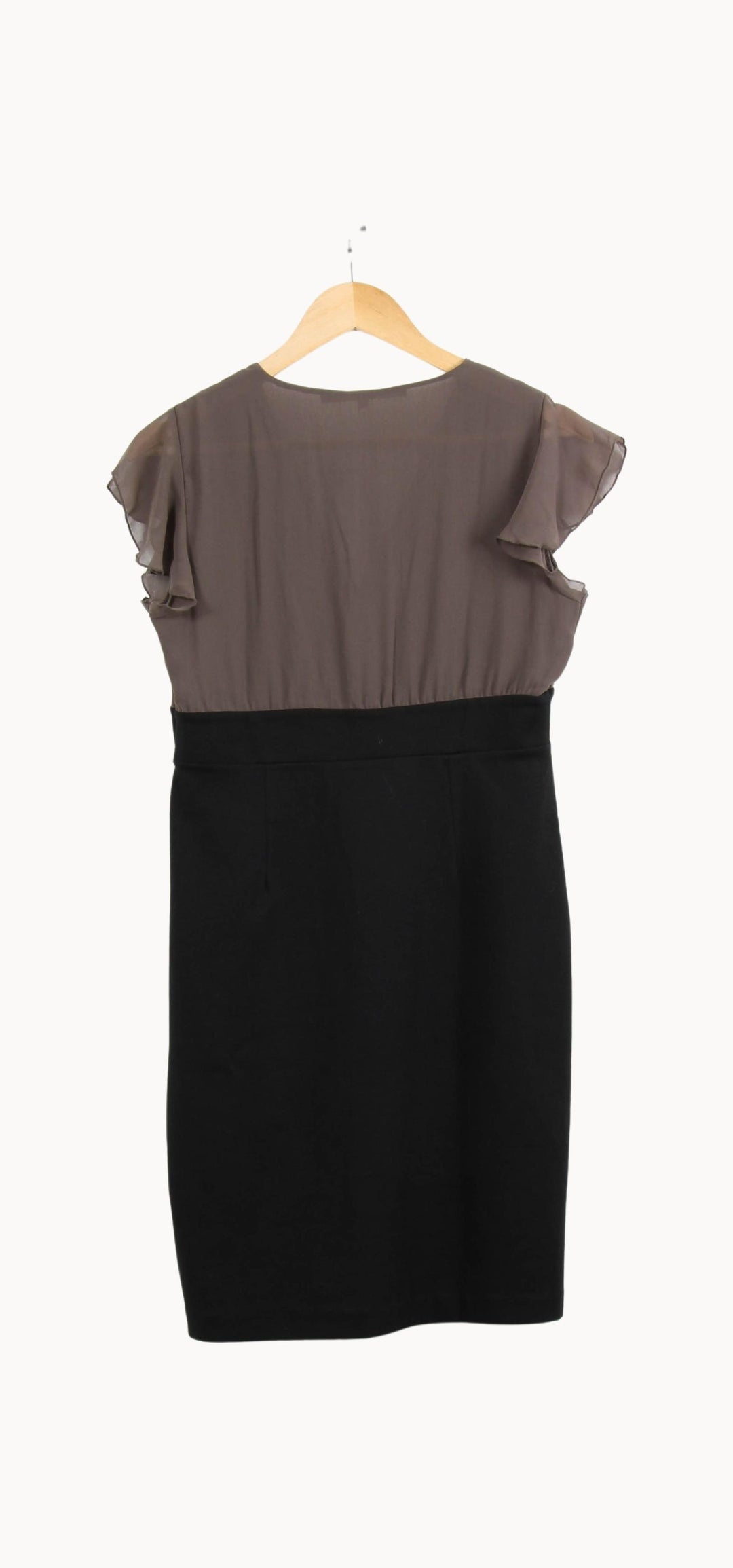 Robe Midi Marron et Noire - Taille XL/42 de la marque IKKS | PARAD61287 - Vendu par Paradigme - Image 4