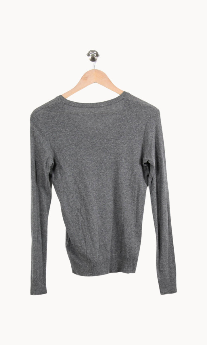 Pull Gris - Taille S/36 de la marque Majestic Filatures | PARAD61296 - Vendu par Paradigme - Image 4