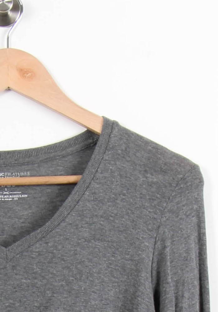 Pull Gris - Taille S/36 de la marque Majestic Filatures | PARAD61296 - Vendu par Paradigme - Image 3