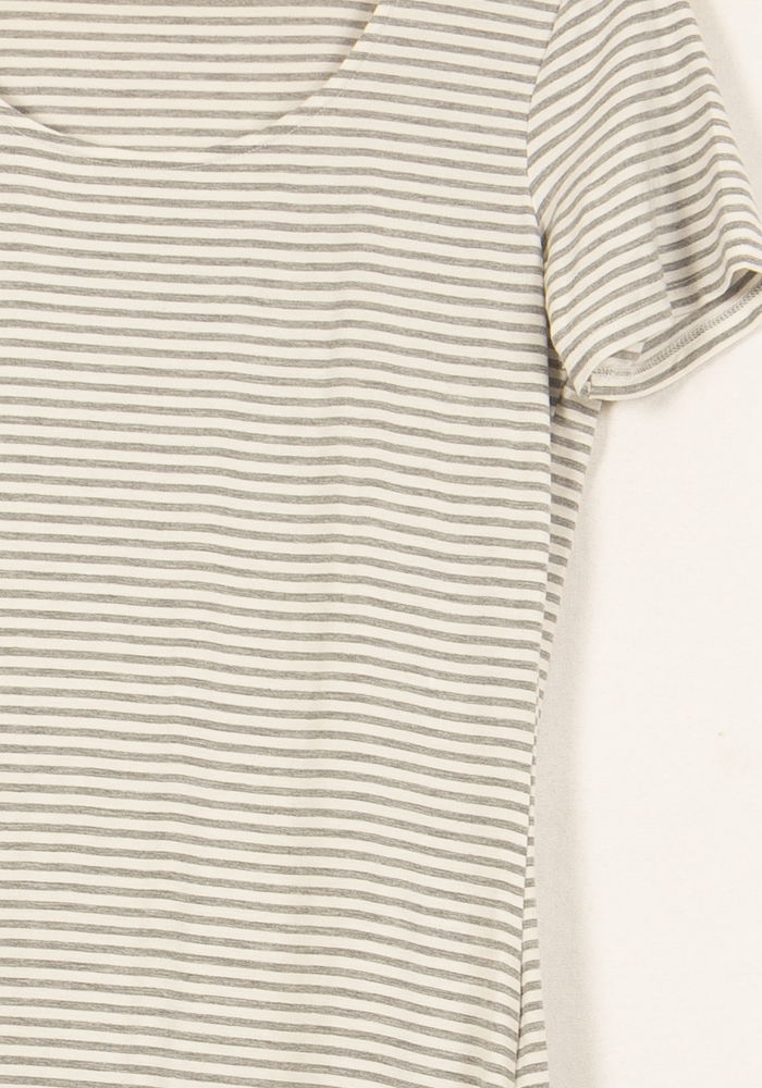 Robe Longue Rayée Grise et Blanche - Taille M/38 de la marque Marie Sixtine | PARAD61316 - Vendu par Paradigme - Image 3