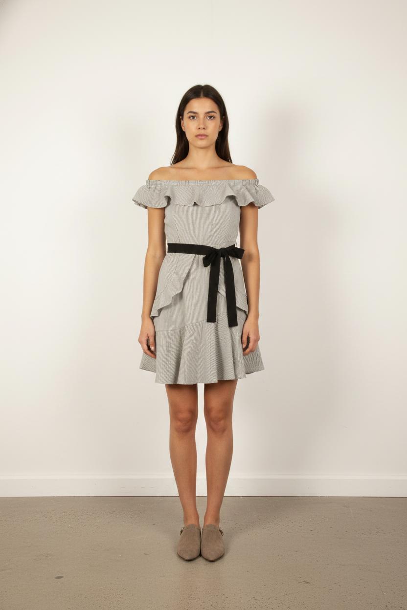 Robe Courte Grise et Noire - Taille M/38