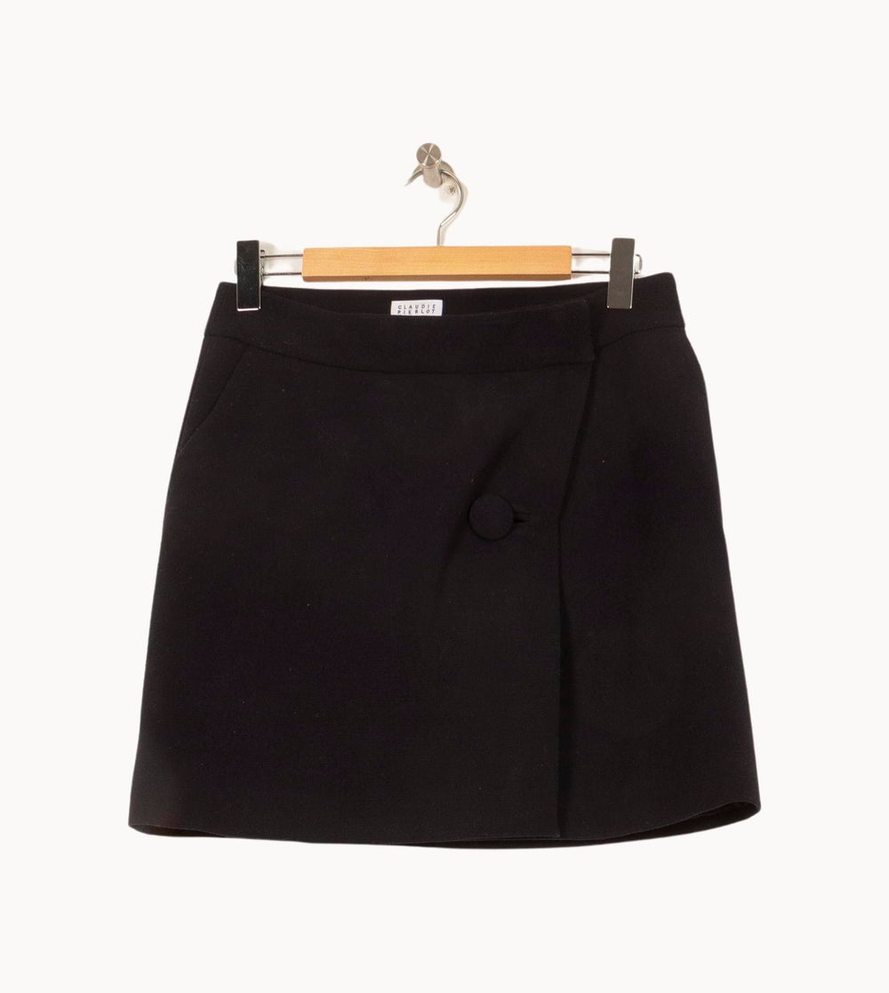 Jupe Courte Bleue - Taille M/38 de la marque Claudie Pierlot | PARAD61319 - Vendu par Paradigme - Image 2