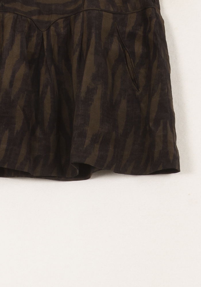 Jupe Courte Marron et Noir - Taille XS/34 de la marque Isabel Marant | PARAD61322 - Vendu par Paradigme - Image 3