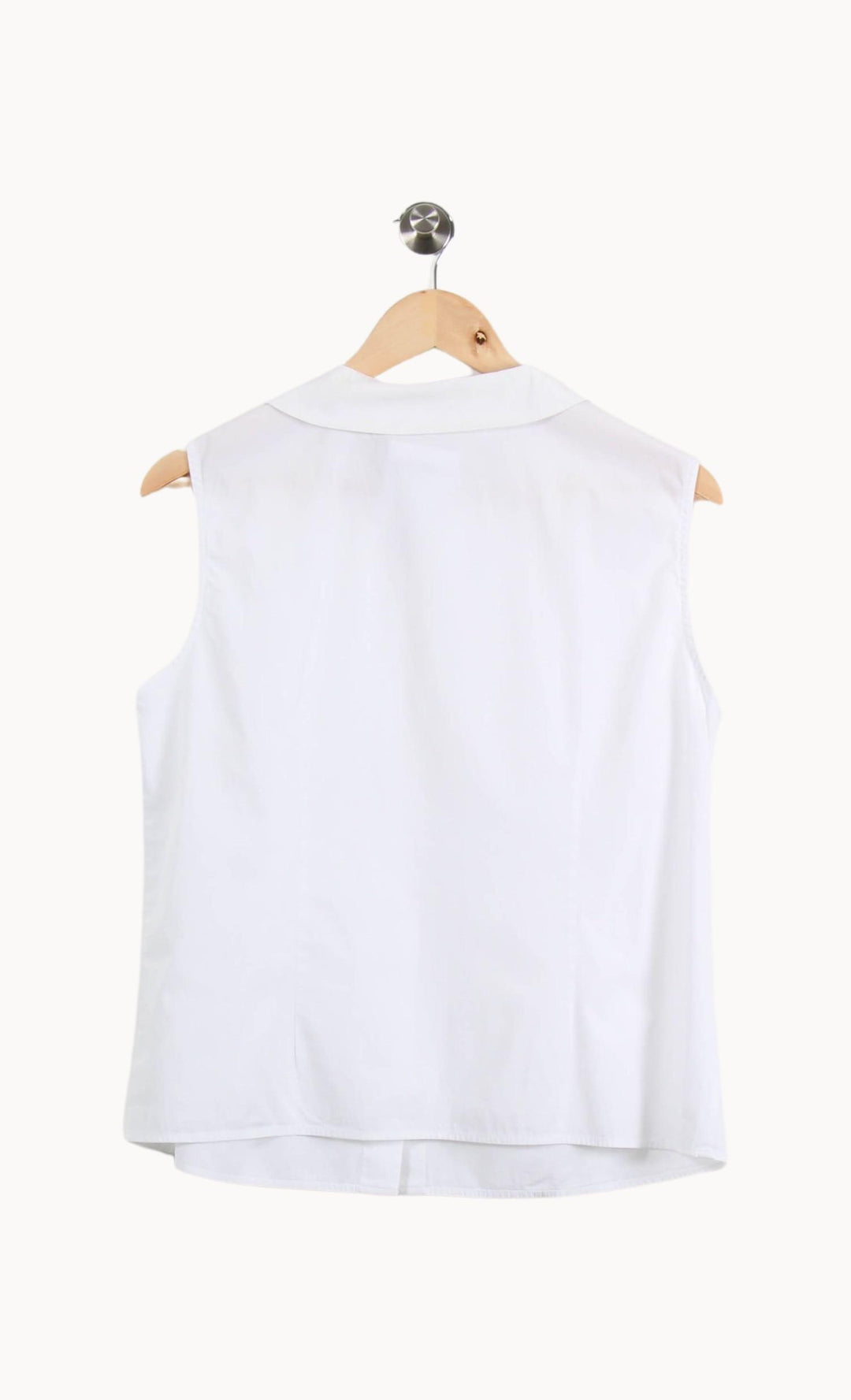Blouse Sans Manches Blanche - Taille XXL/44 de la marque Agnès b. | PARAD61333 - Vendu par Paradigme - Image 4