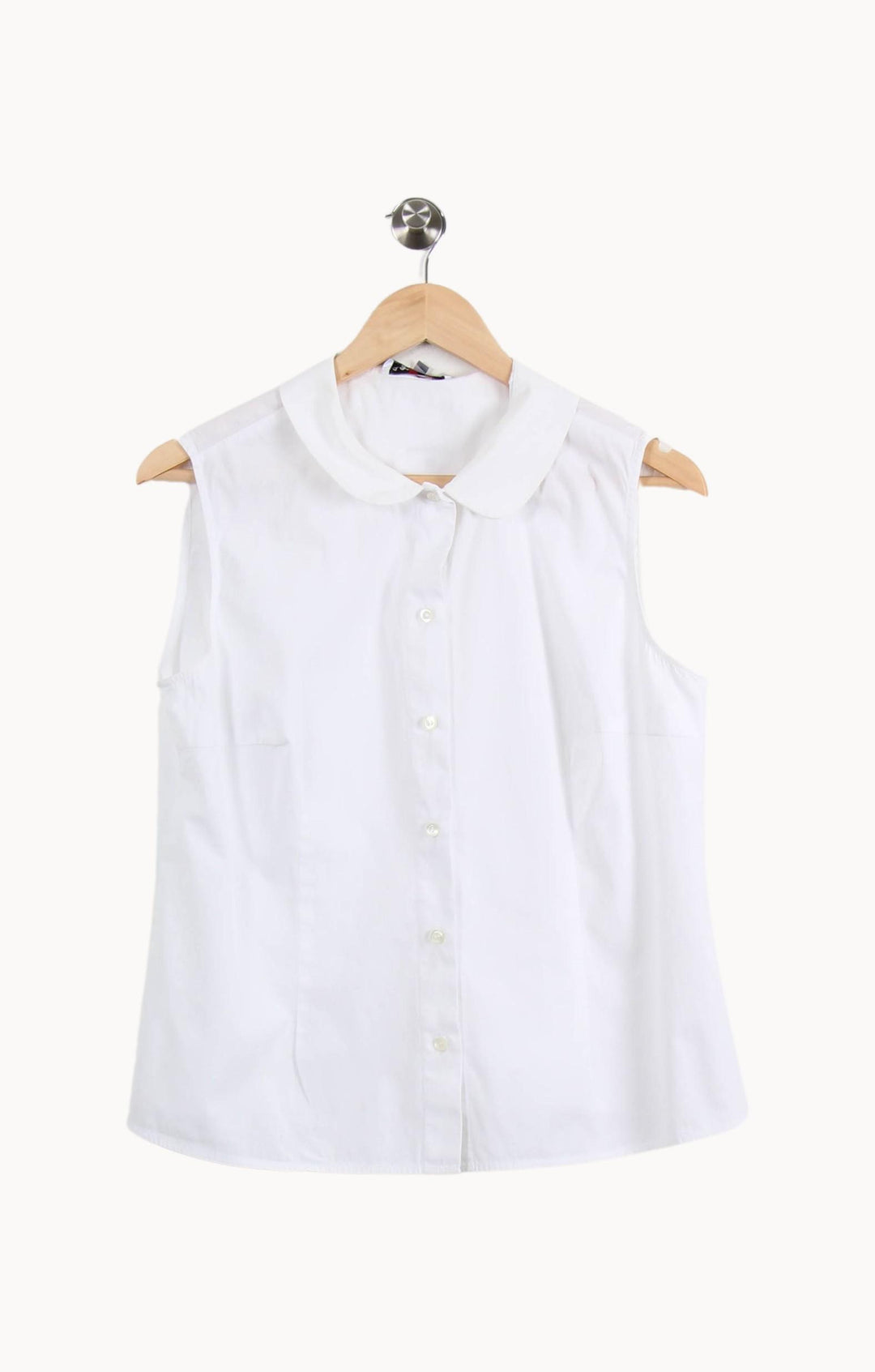 Blouse Sans Manches Blanche - Taille XXL/44 de la marque Agnès b. | PARAD61333 - Vendu par Paradigme - Image 2