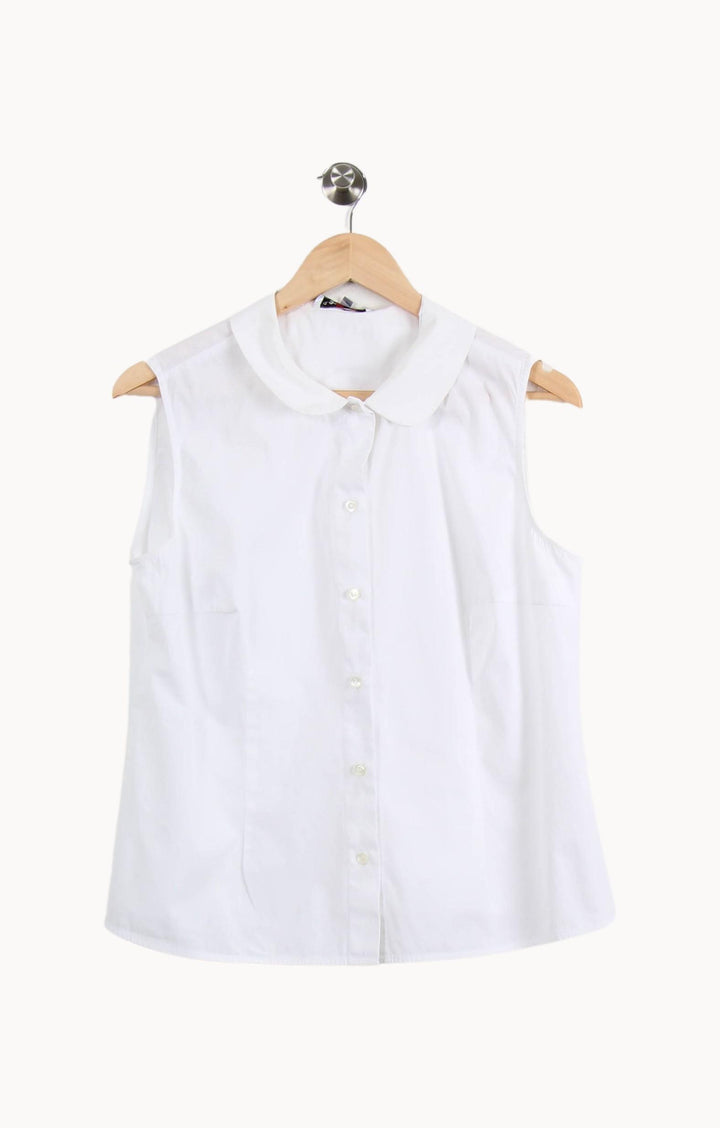 Blouse Sans Manches Blanche - Taille XXL/44 de la marque Agnès b. | PARAD61333 - Vendu par Paradigme - Image 2