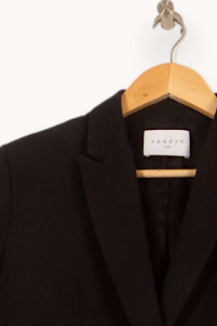Blazer Noir - Taille L/40 de la marque Sandro | PARAD61337 - Vendu par Paradigme - Image 3