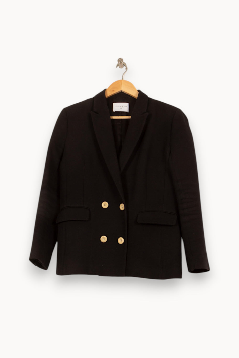 Blazer Noir - Taille L/40 de la marque Sandro | PARAD61337 - Vendu par Paradigme - Image 2