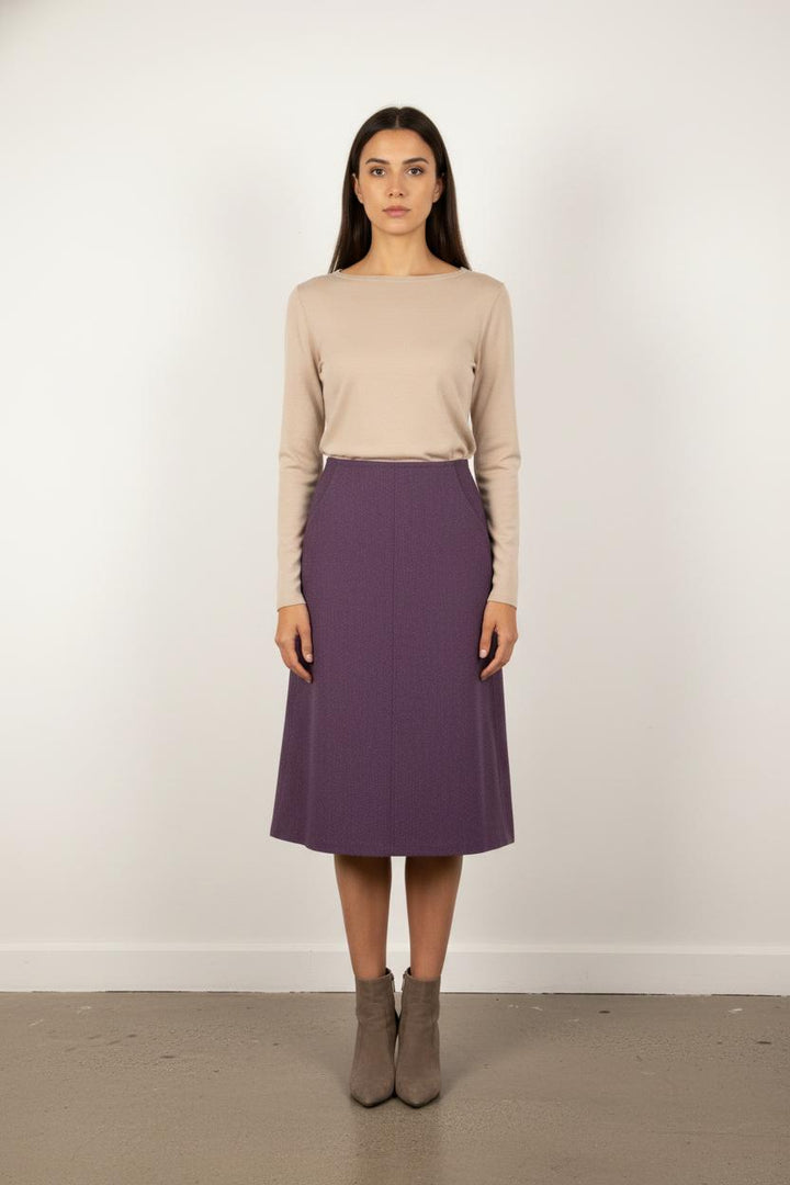 Jupe Midi Violette - Taille XS/34