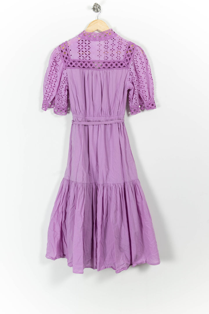 Robe Midi Violette - Taille S/36 de la marque Suncoo | PARAD61387 - Vendu par Paradigme - Image 4