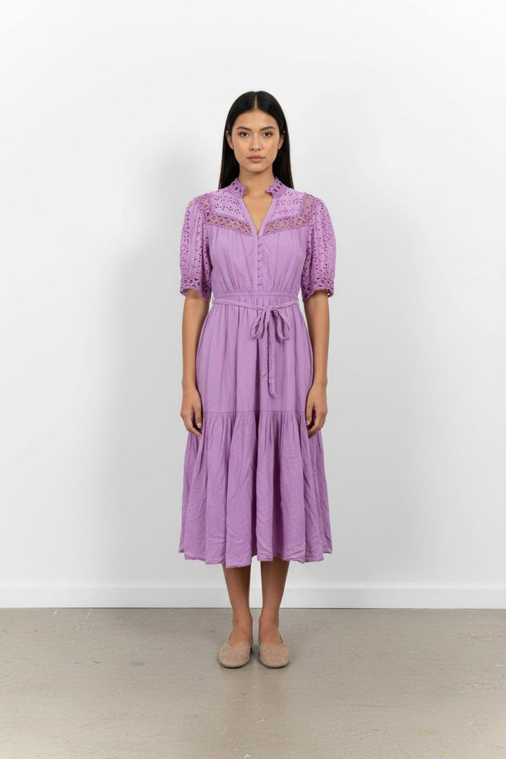 Robe Midi Violette - Taille S/36 de la marque Suncoo | PARAD61387 - Vendu par Paradigme - Image 1