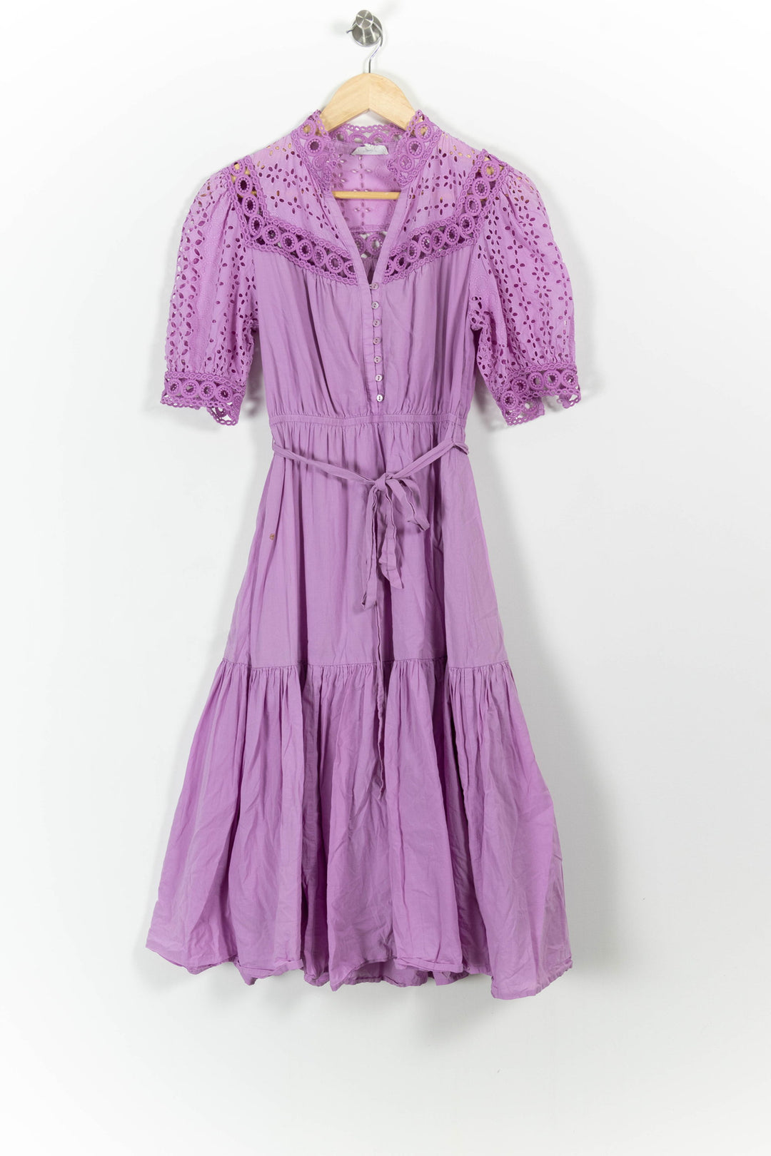 Robe Midi Violette - Taille S/36 de la marque Suncoo | PARAD61387 - Vendu par Paradigme - Image 2