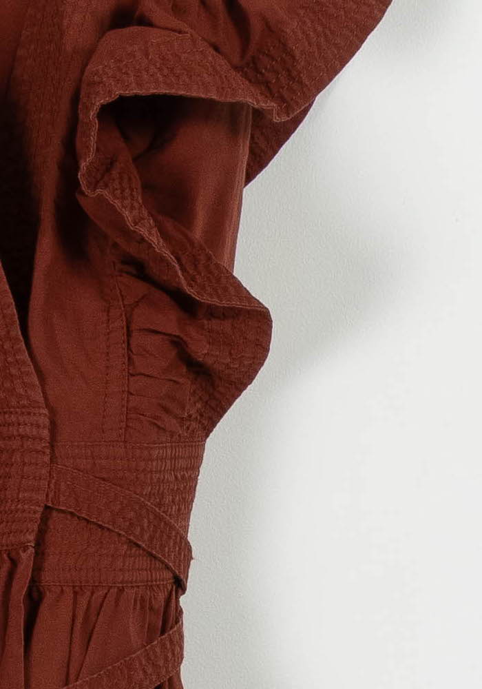 Robe Longue Marron - Taille S/36 de la marque Vanessa Bruno | PARAD61389 - Vendu par Paradigme - Image 3