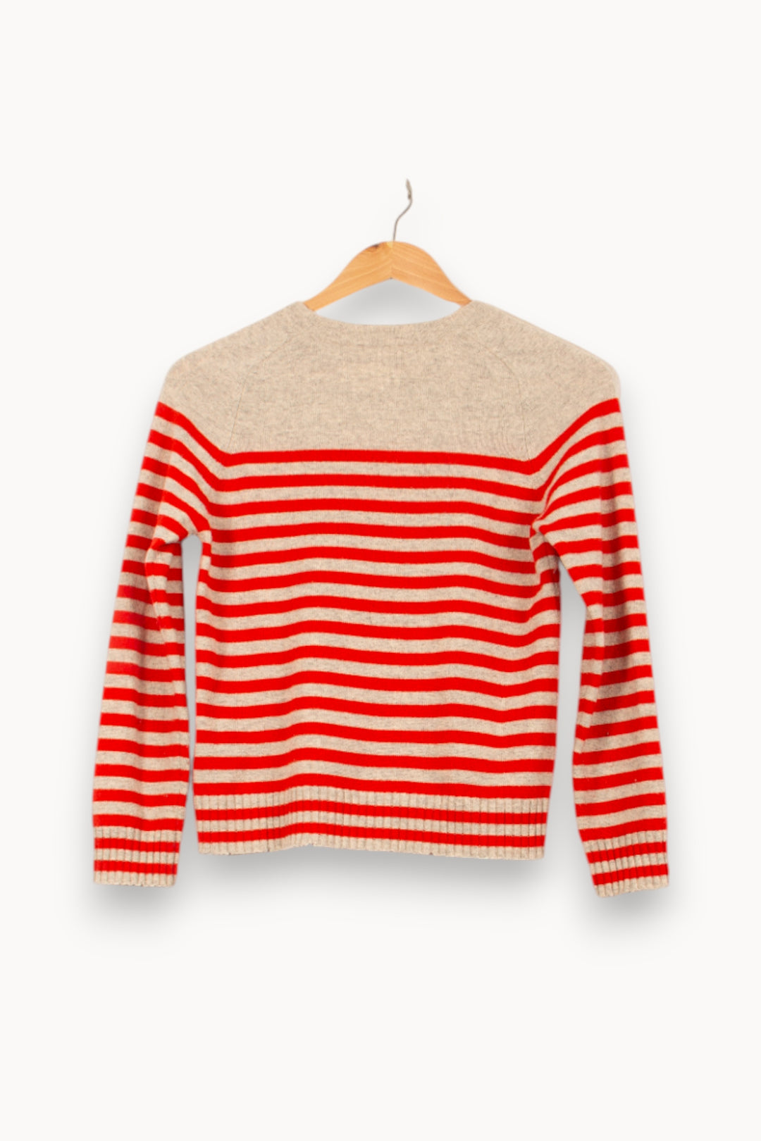 Pull Rayé Rouge et Beige - Taille XS/34 de la marque Zadig&Voltaire | PARAD61398 - Vendu par Paradigme - Image 4