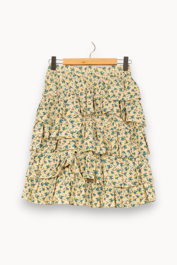 Jupe Volantée Jaune et Bleue - Taille S/36 de la marque Zadig&Voltaire | PARAD61402 - Vendu par Paradigme - Image 4