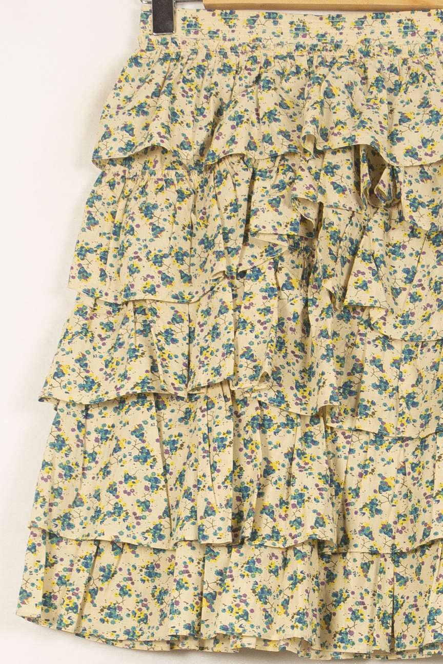 Jupe Volantée Jaune et Bleue - Taille S/36 de la marque Zadig&Voltaire | PARAD61402 - Vendu par Paradigme - Image 3