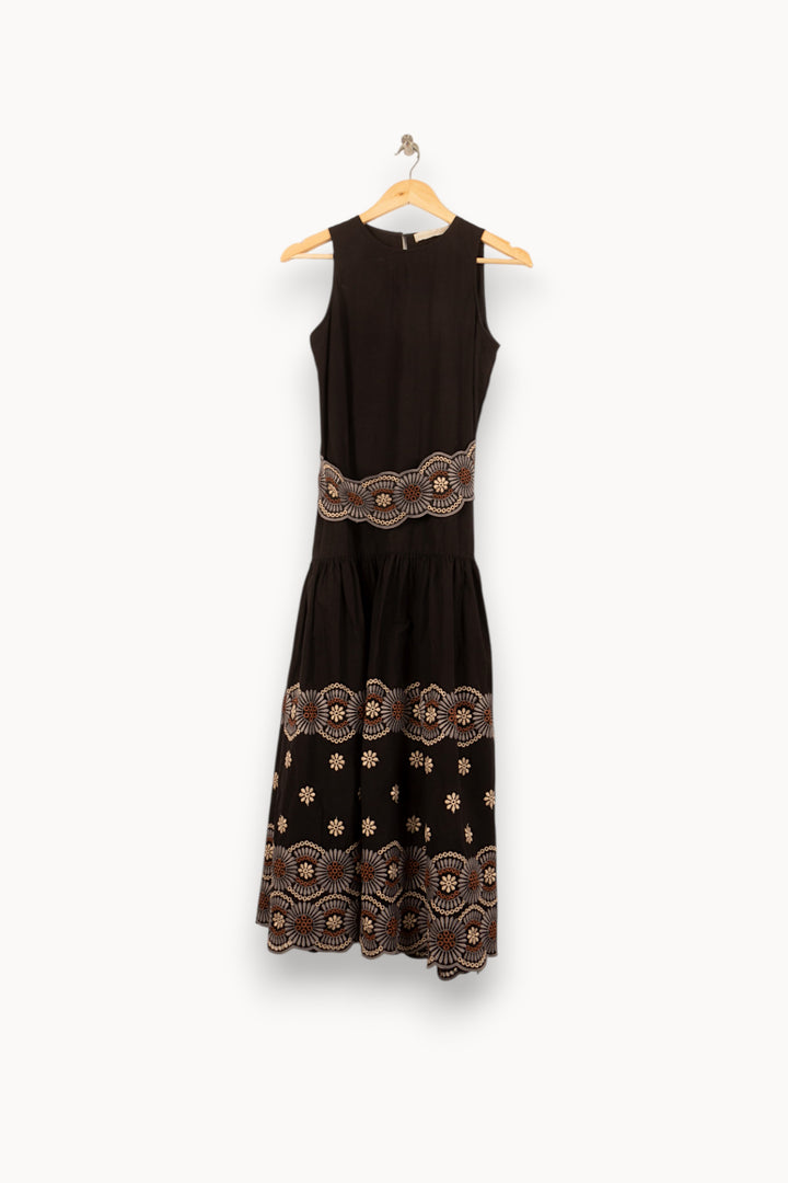 Robe Longue Noire et Beige - Taille S/36 de la marque Vanessa Bruno | PARAD61408 - Vendu par Paradigme - Image 2