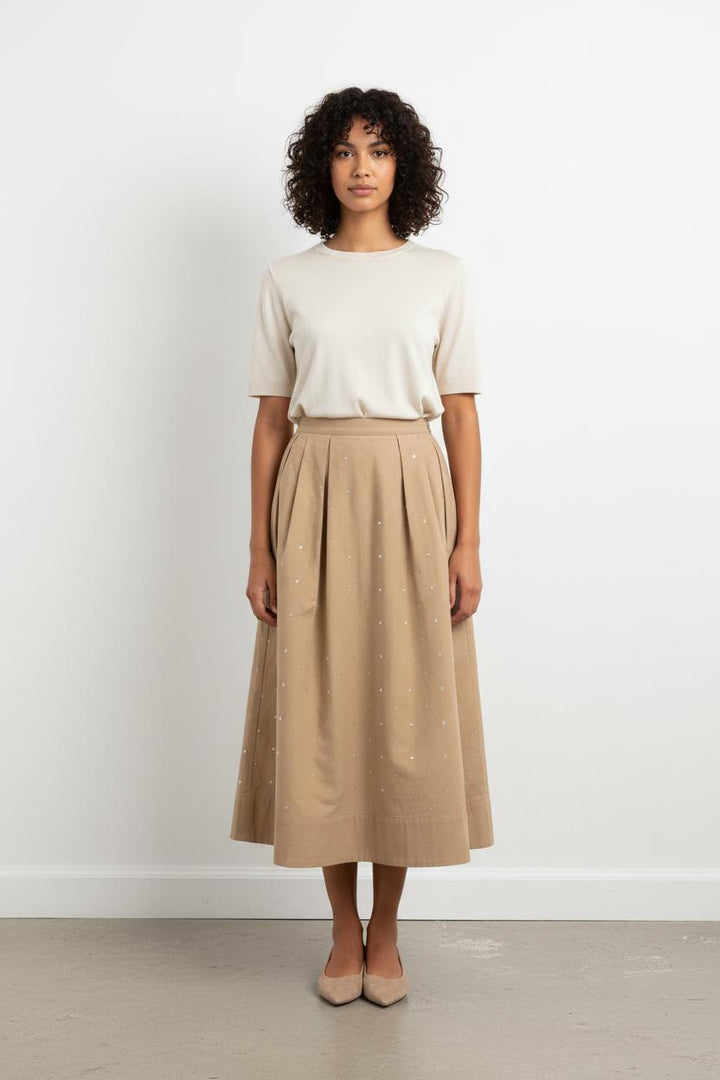 Jupe Évasée Beige - Taille S/36