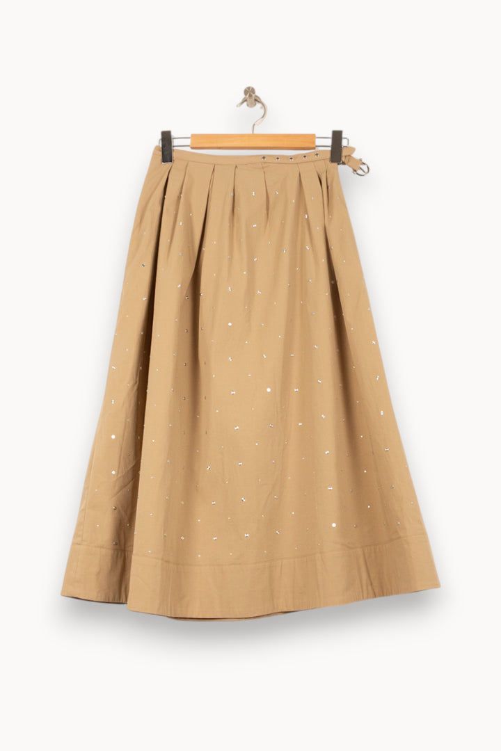 Jupe Évasée Beige - Taille S/36 de la marque Maje | PARAD61409 - Vendu par Paradigme - Image 2