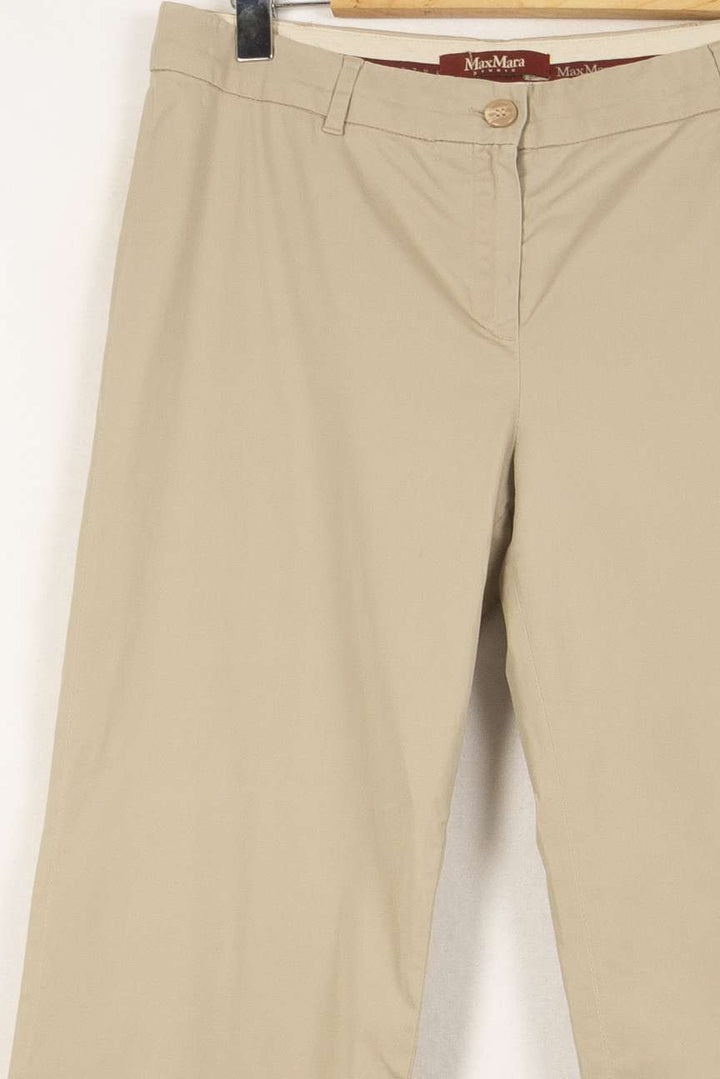 Pantalon Beige - Taille XXL/44 de la marque Max Mara | PARAD61410 - Vendu par Paradigme - Image 3