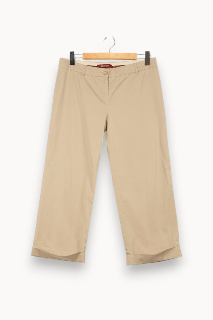 Pantalon Beige - Taille XXL/44 de la marque Max Mara | PARAD61410 - Vendu par Paradigme - Image 2