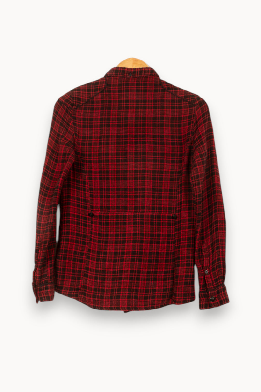 Chemise À Carreaux Bordeaux et Noire - Taille XS/34 de la marque The Kooples | PARAD61416 - Vendu par Paradigme - Image 4