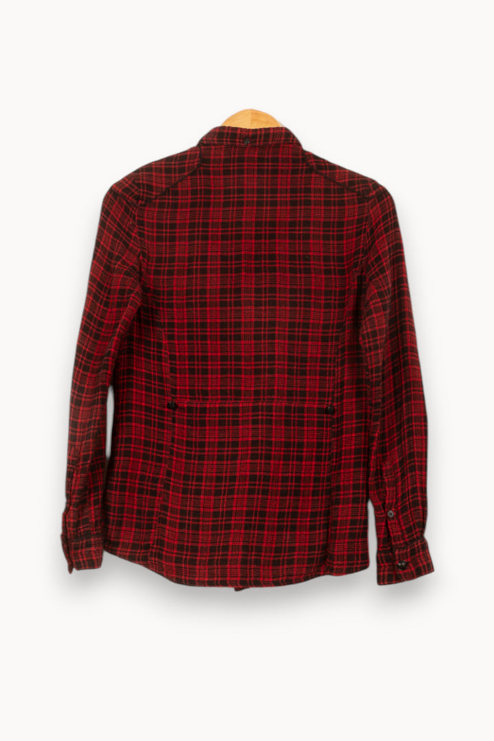 Chemise À Carreaux Bordeaux et Noire - Taille XS/34 de la marque The Kooples | PARAD61416 - Vendu par Paradigme - Image 4