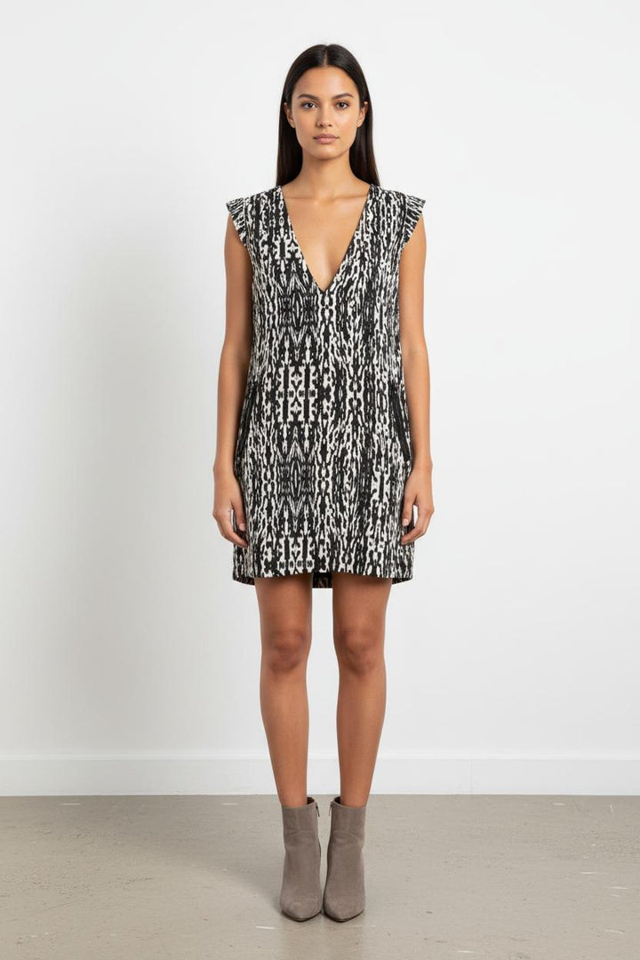 Robe Sans Manches Noire et Blanche - Taille S/36