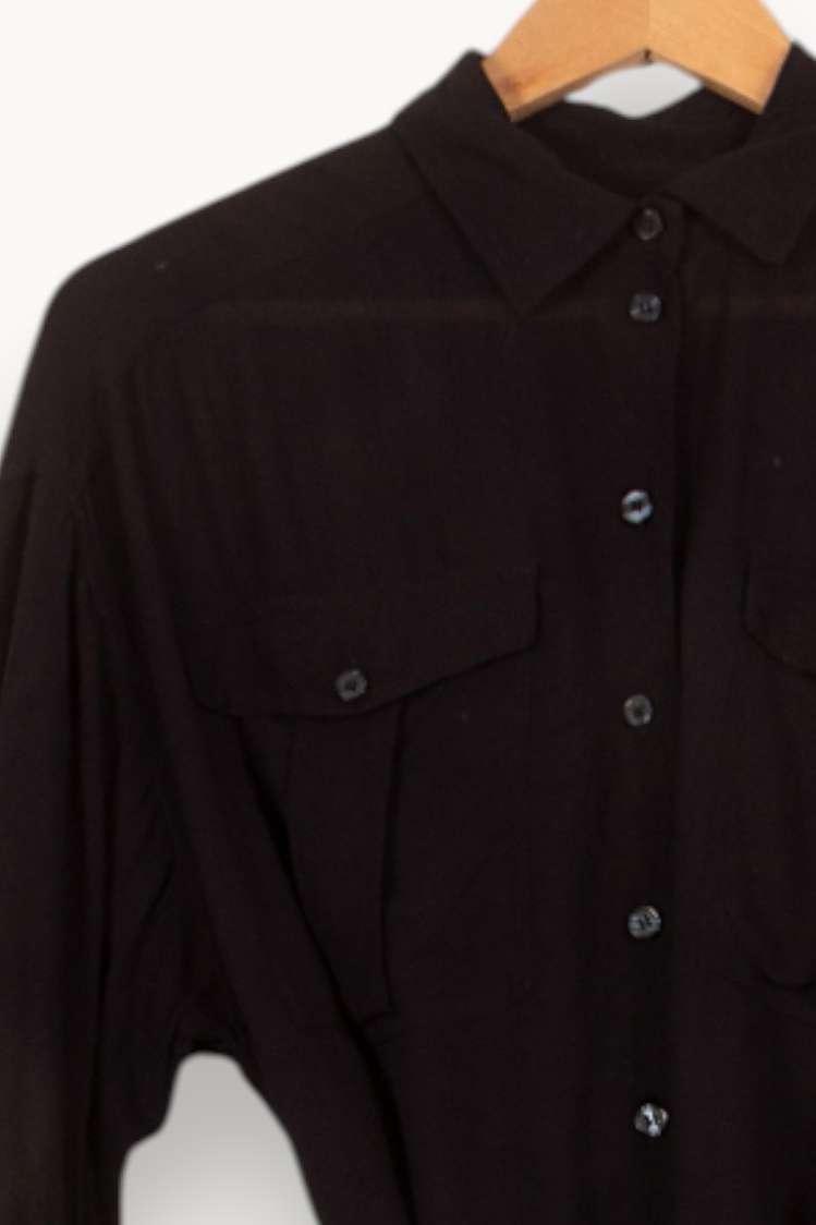 Robe Chemise Noire - Taille XS/34 de la marque Filippa K | PARAD61425 - Vendu par Paradigme - Image 3