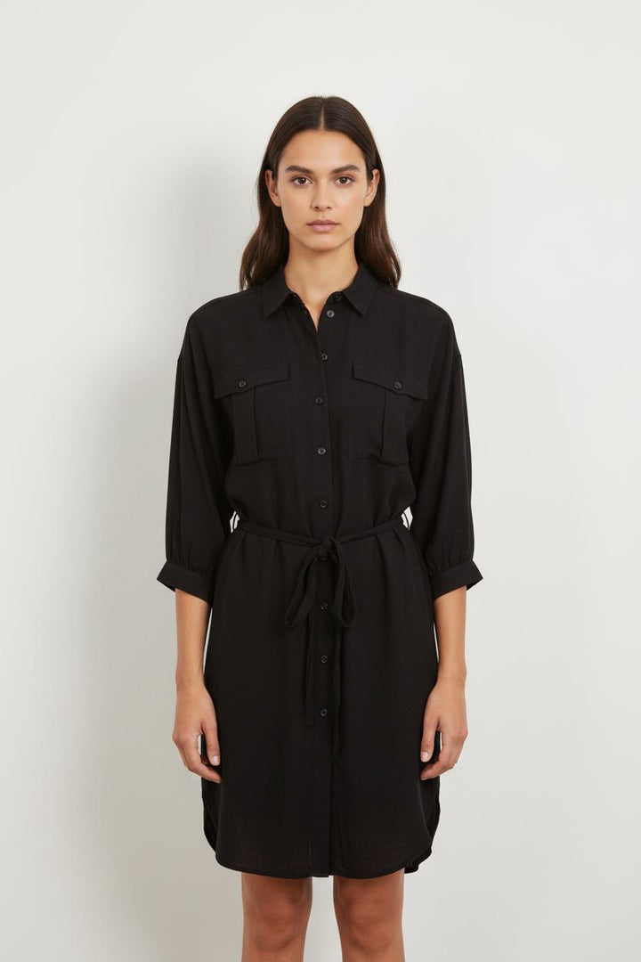 Robe Chemise Noire - Taille XS/34