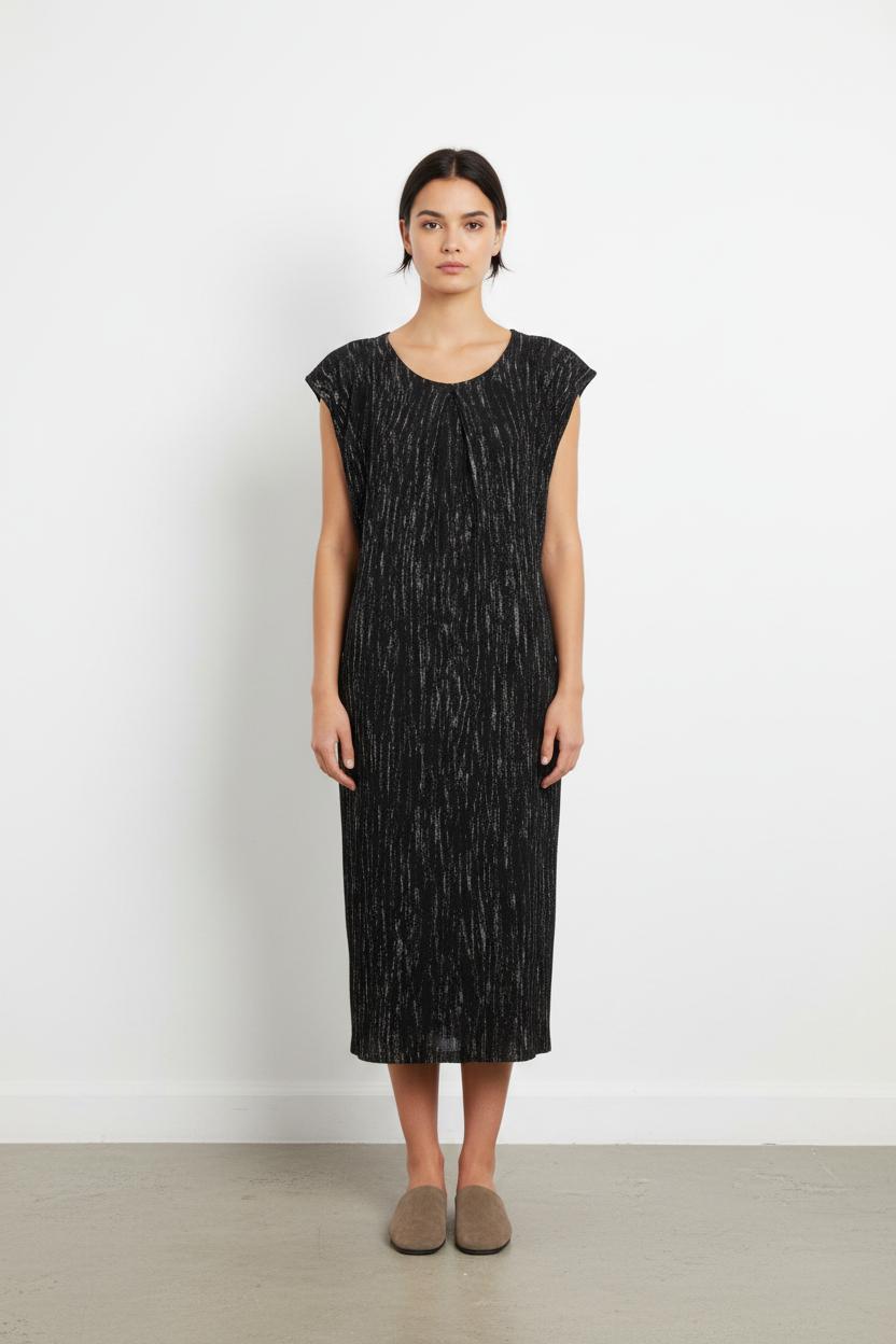 Robe Midi Noire et Argentée - Taille M/38