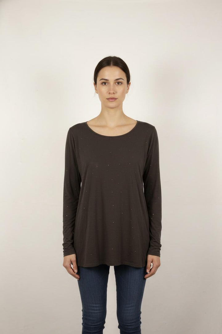 Tee-shirt Manches Longues Gris - Taille L/40