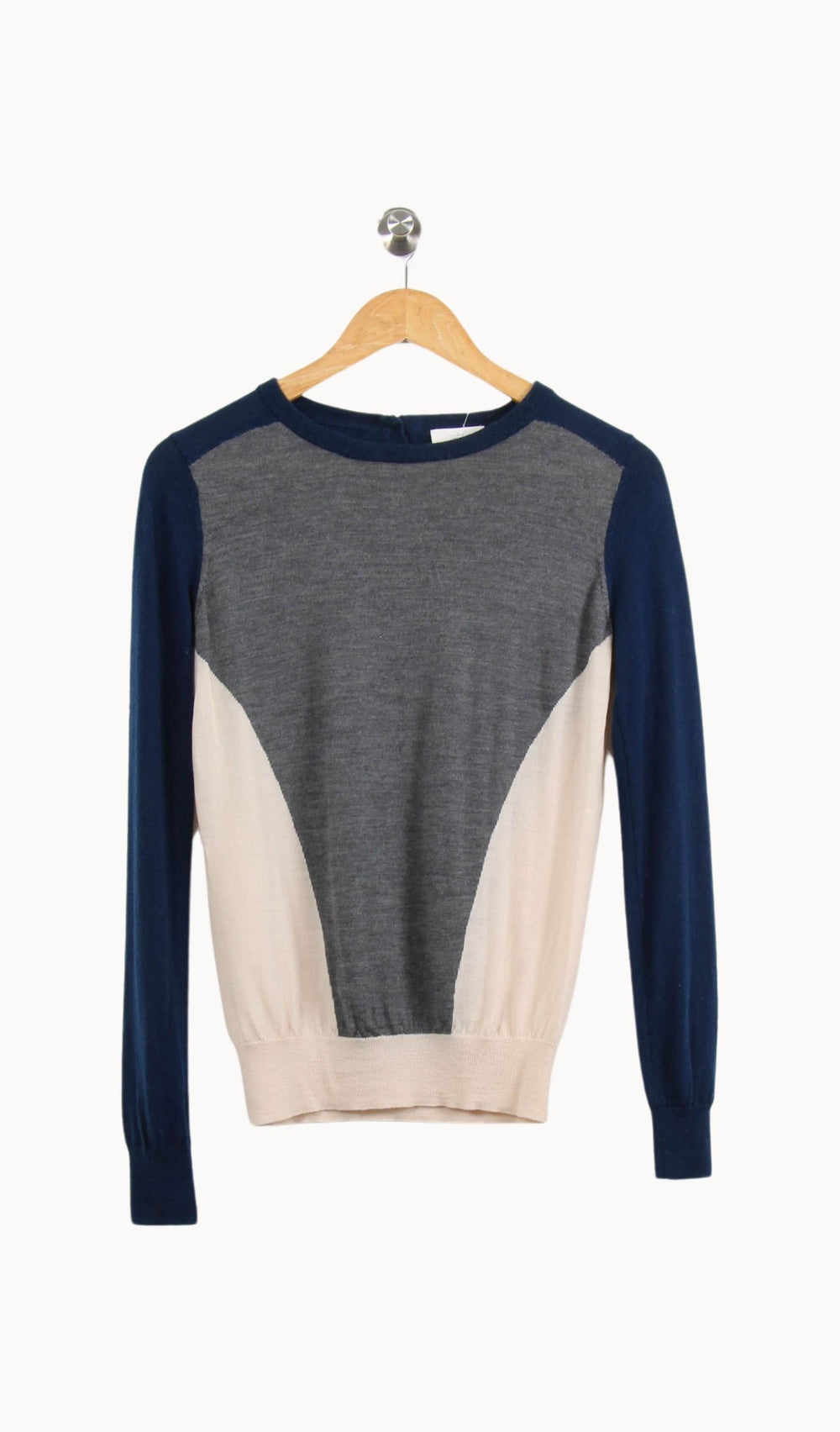 Pull Bleu Gris et Beige - Taille S/36 de la marque Sézane | PARAD61439 - Vendu par Paradigme - Image 2