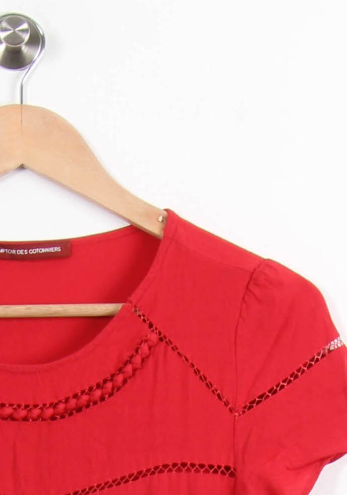 Robe Courte Rouge - Taille XL/42 de la marque Comptoir des Cotonniers | PARAD61441 - Vendu par Paradigme - Image 3