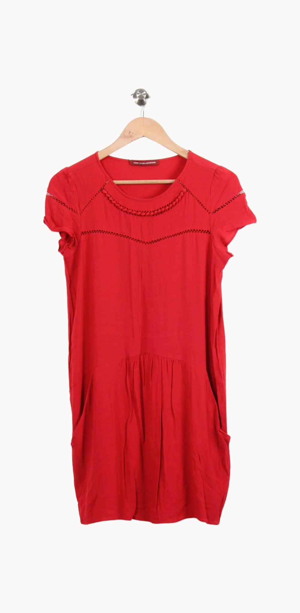 Robe Courte Rouge - Taille XL/42 de la marque Comptoir des Cotonniers | PARAD61441 - Vendu par Paradigme - Image 2