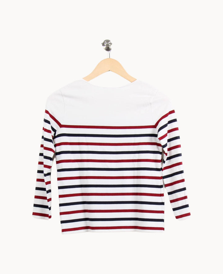 Marinière Blanche et Marine - Taille S/36 de la marque Sézane | PARAD61442 - Vendu par Paradigme - Image 4