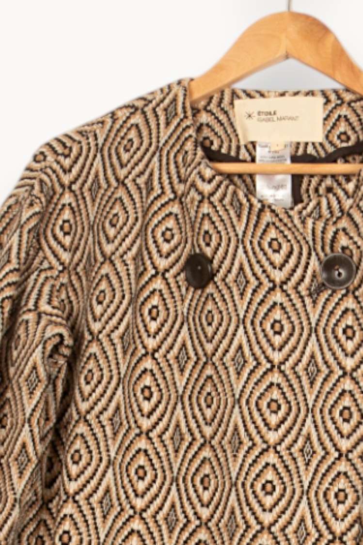 Manteau Beige et Noir - Taille S/36 de la marque Isabel Marant étoile | PARAD61459 - Vendu par Paradigme - Image 3