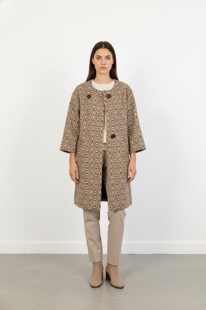 Manteau Beige et Noir - Taille S/36